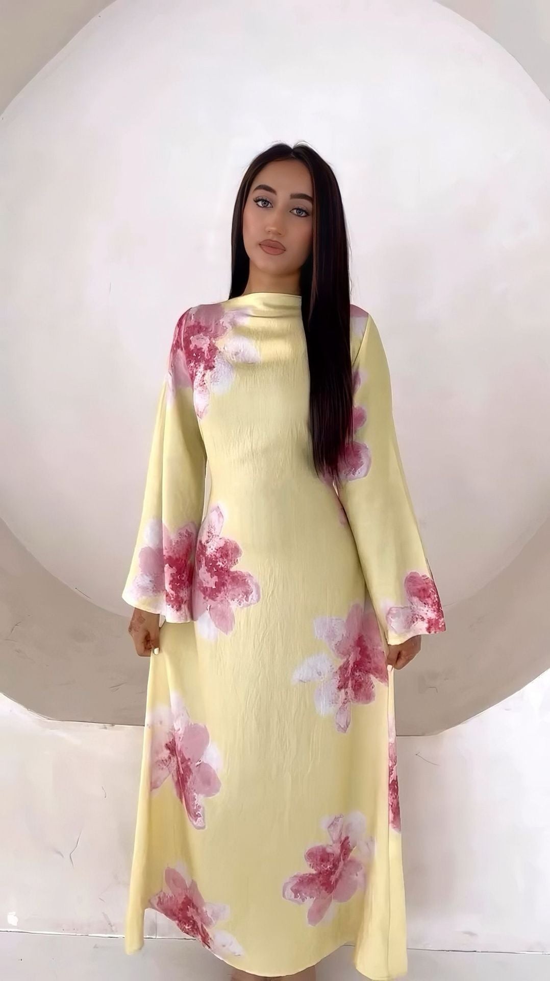 Pure Beautiful Printed Dress Waist Ankle Dresses