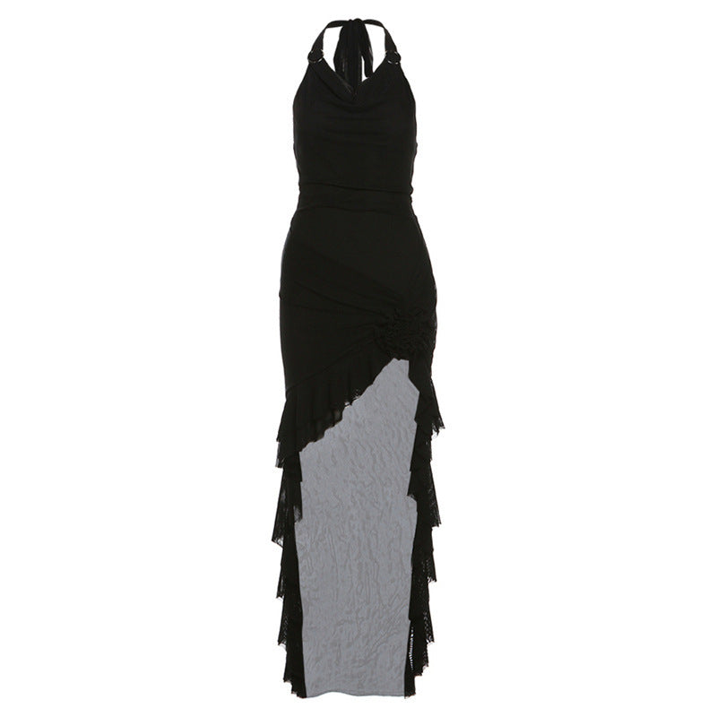 Women's Color Sexy Hot Halter Slim Fit Dresses