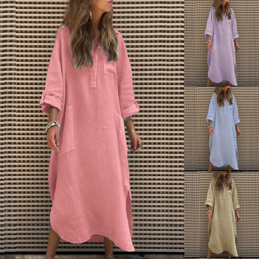 Women's Elegant Solid Color Irregular Simple Buttons Clothing