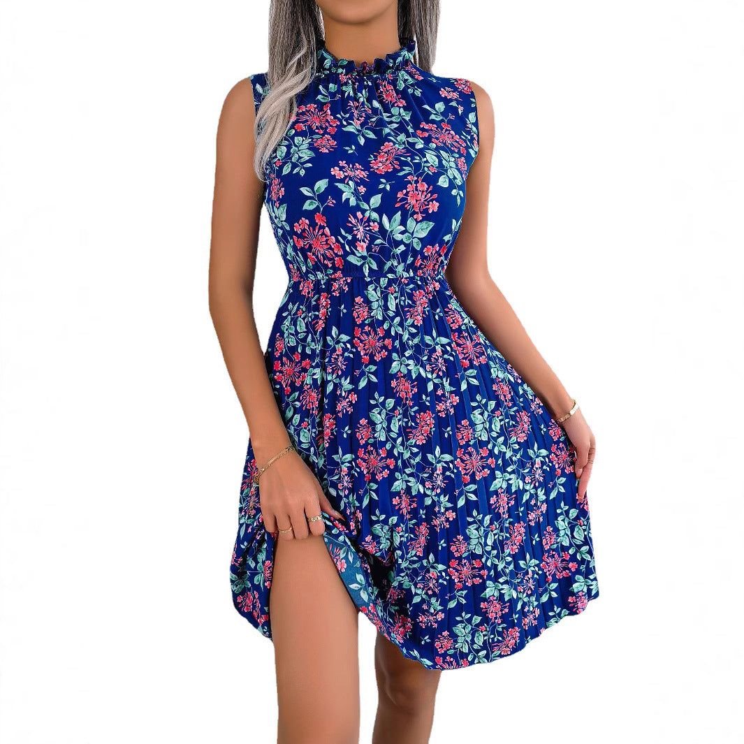 Women's Clearance Elegant Wooden Ear Flower Cinched Dress
