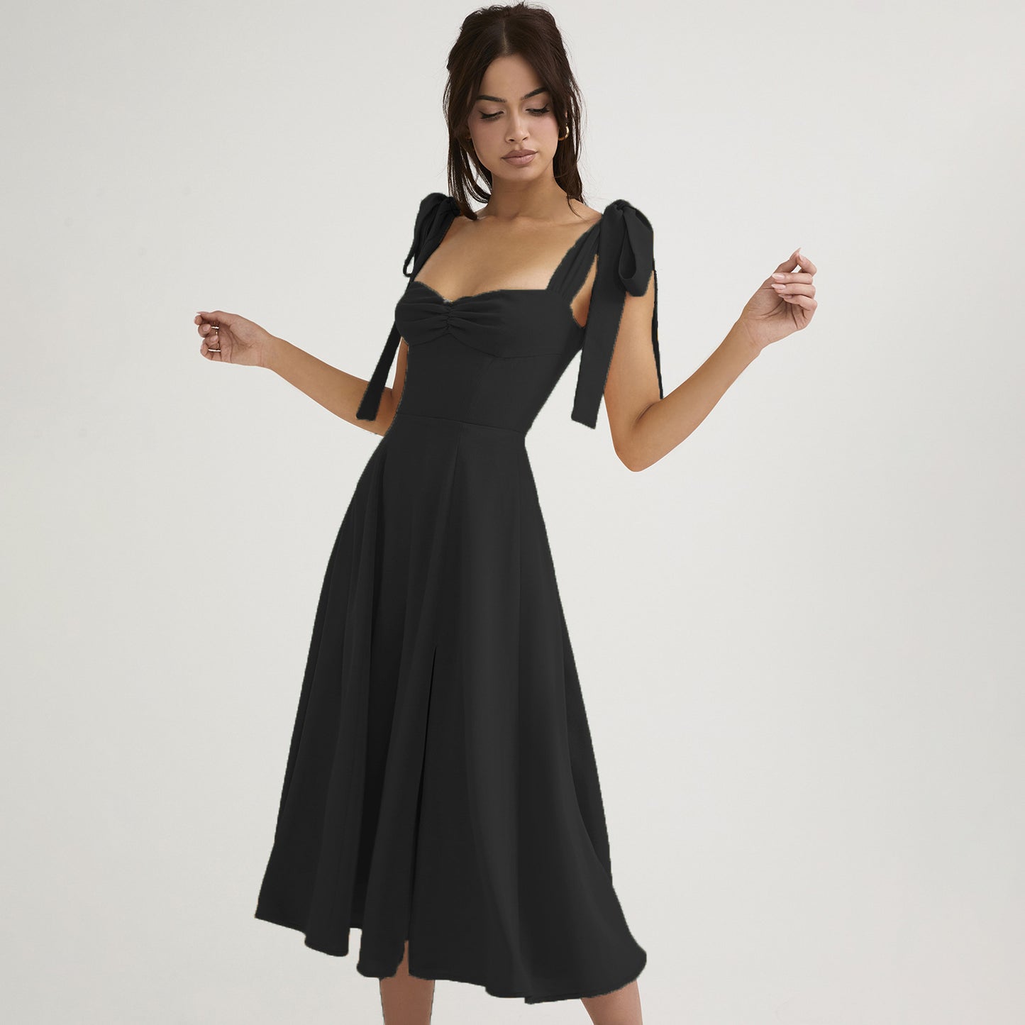 Gown French Style Vacation Dress Backless Sexy Skirts