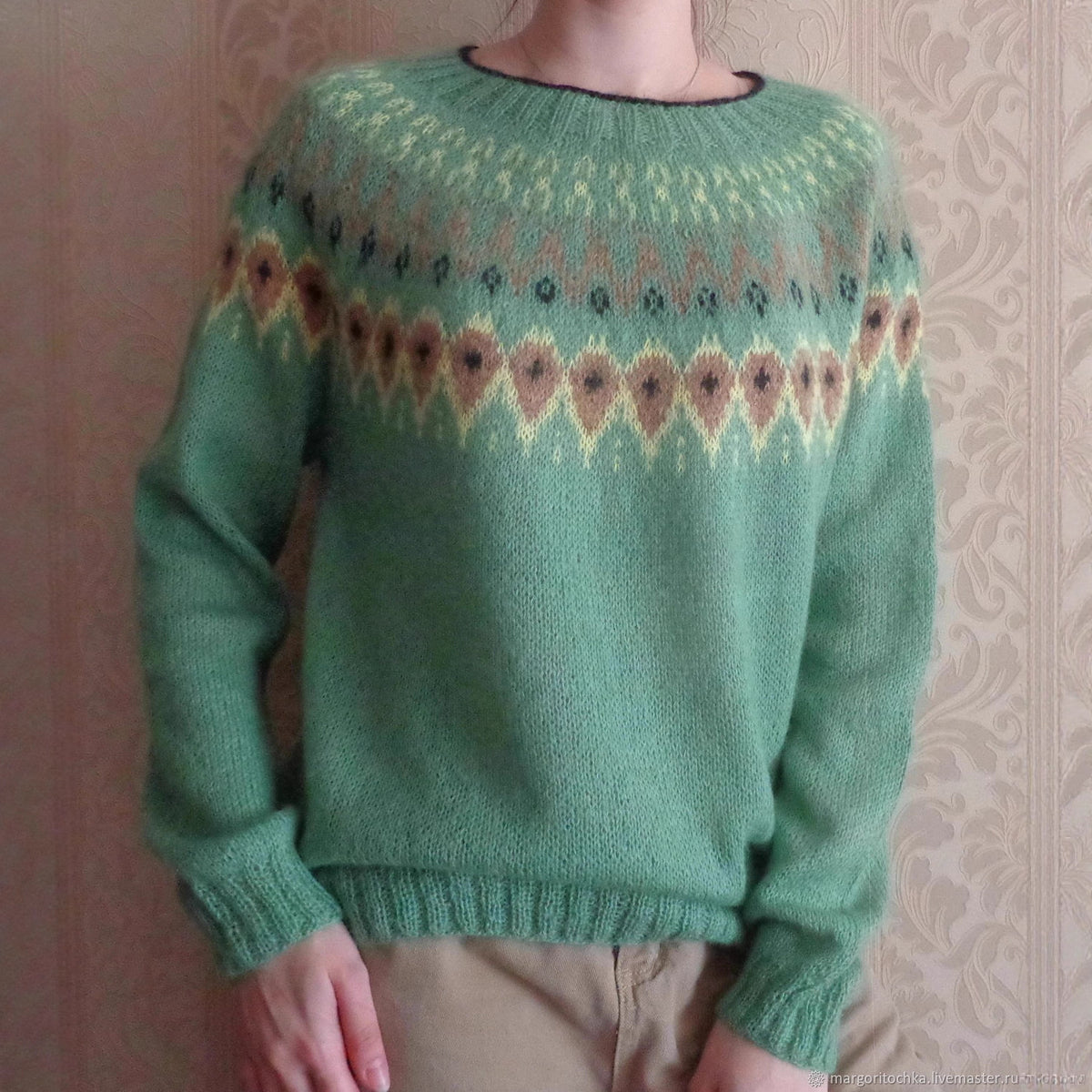 Women's Round Neck Multicolor Loose Fashion Pullover Sweaters