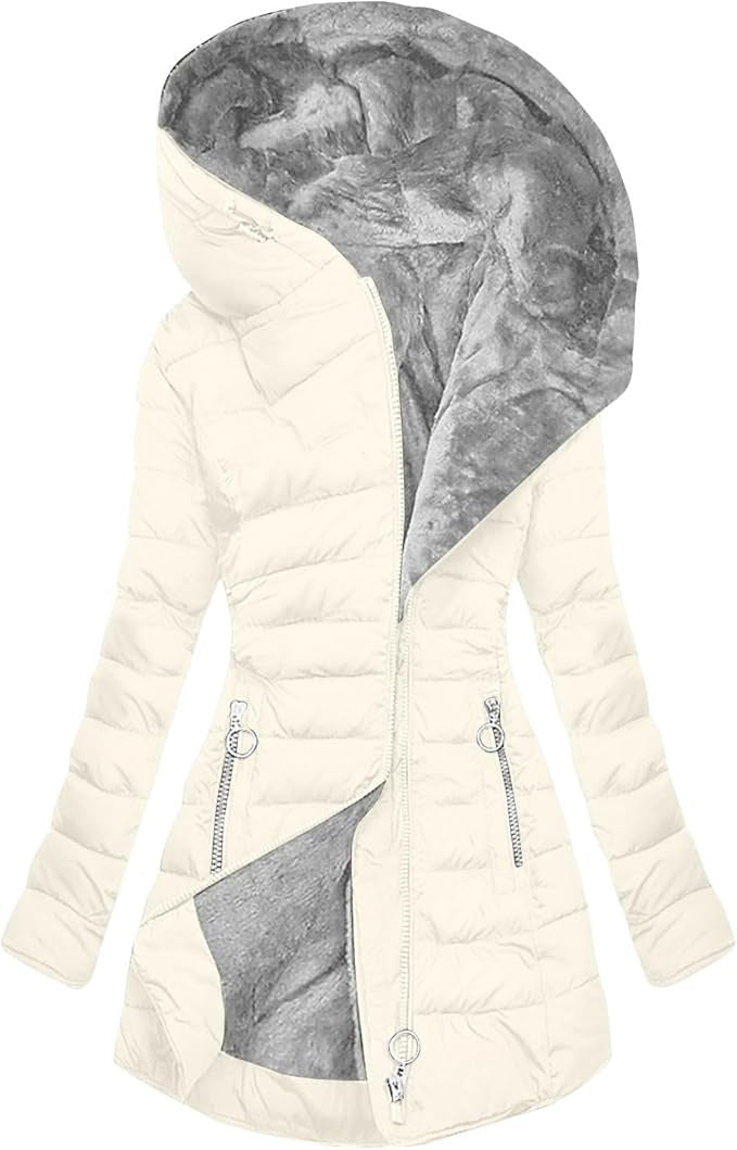 Women's Winter Quilted Cotton Mid-length Veet Thickened Coats