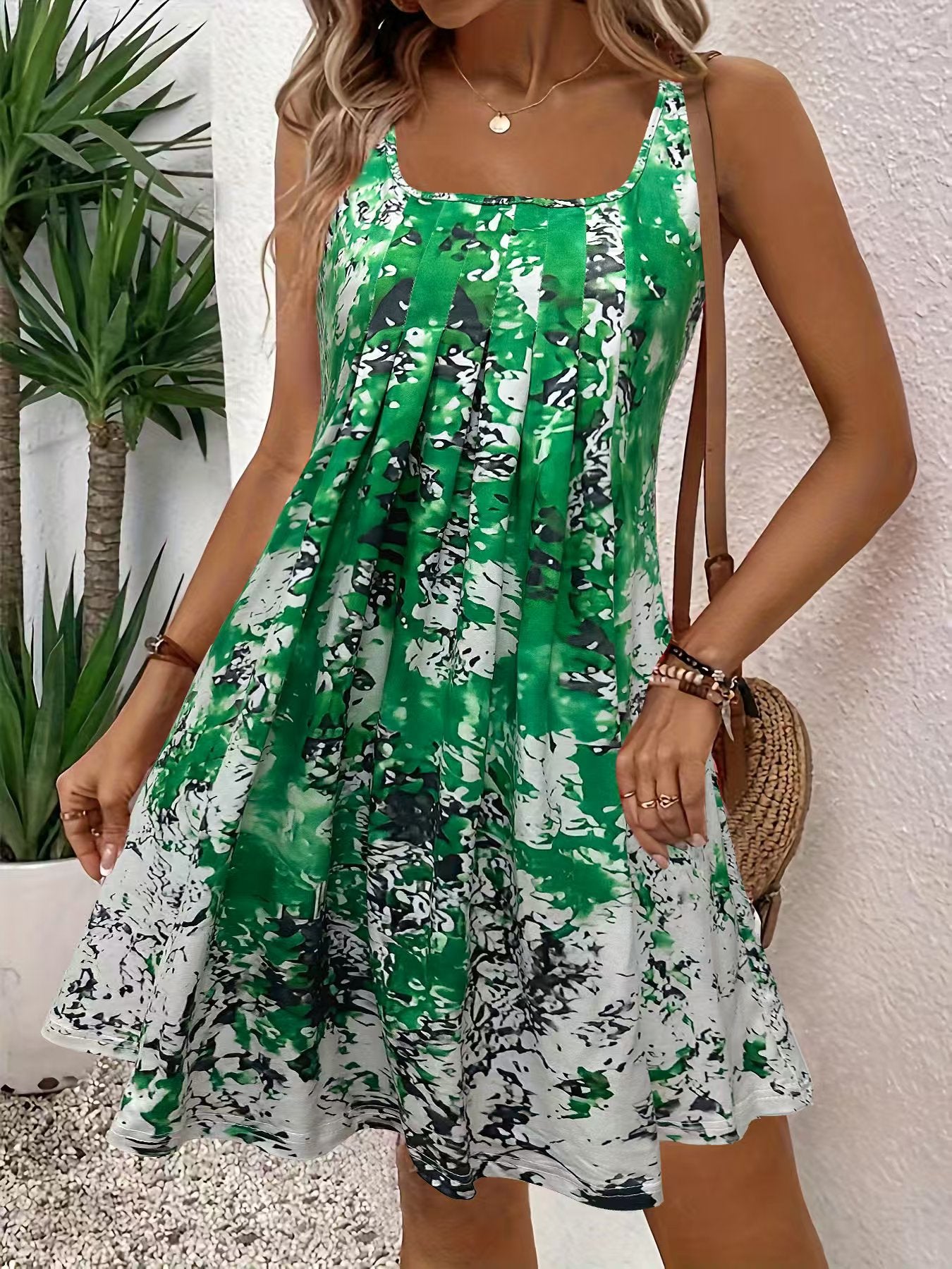 Women's Summer Spaghetti Strap Elegant Vacation Beach Dress