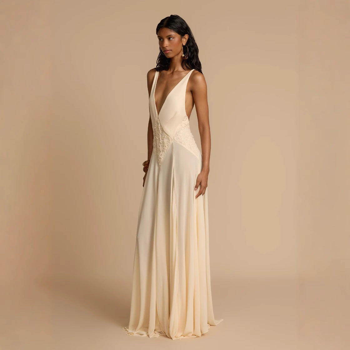 Women's Summer Simplicity Hollow Out Stitching Lace Dresses