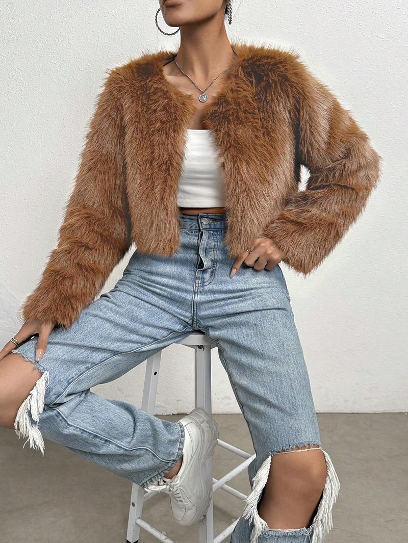Imitation Fox Fashionable Winter Clothes Thick Cardigans