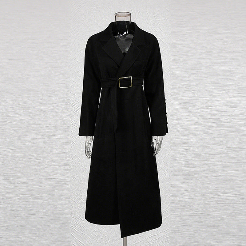 Women's Hepburn Style Classic Profile Overcoat Autumn Lapel Coats