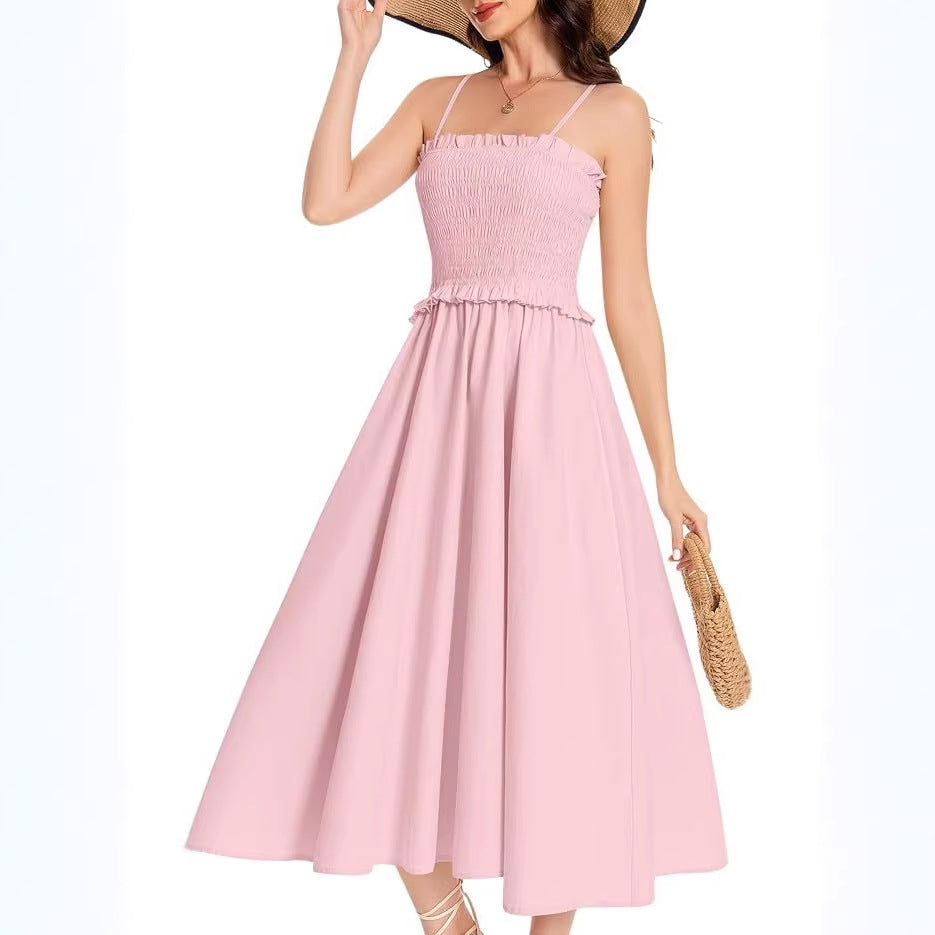 Women's French Style Vacation Elegant Strap Dress