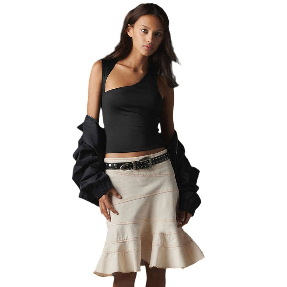 Women's Pullover Sexy Cutout Hot Bottoming Shirt Tops