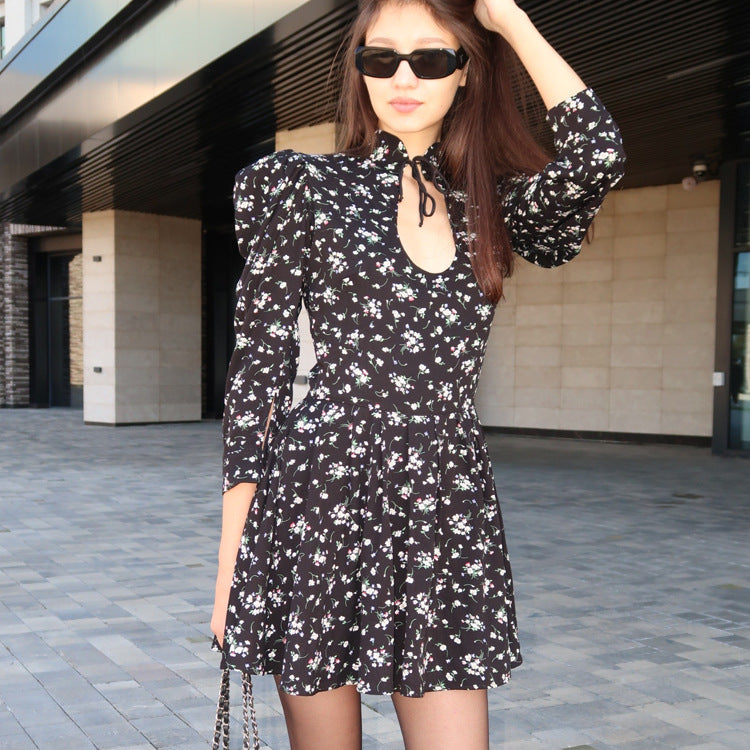 Women's Dress Inspirational Design Stylish Stand-up Collar Dresses