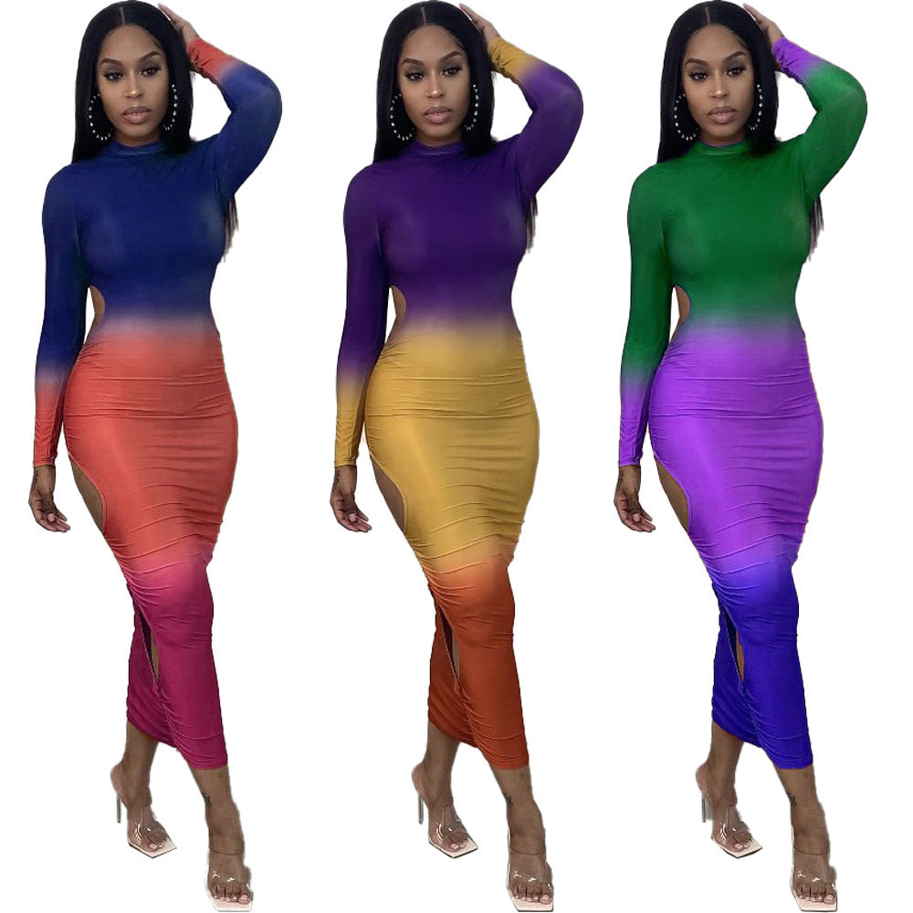 Pretty Women's Sexy Casual Long Sleeve Dress