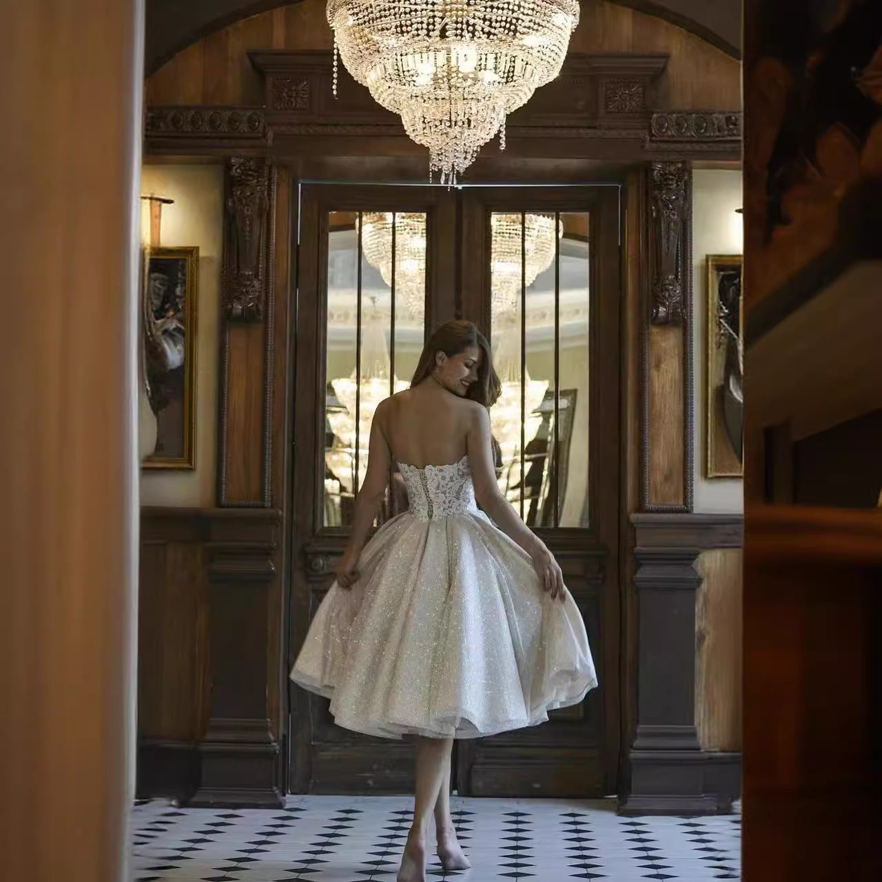 Elegant Dress Backless Simple Fashion Tie Wedding Dresses
