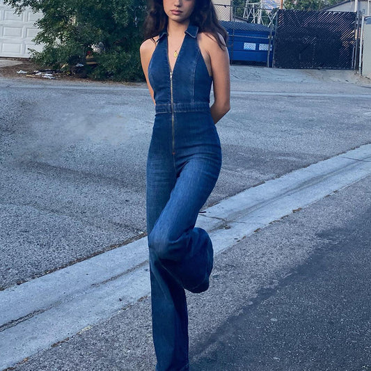 Women's Fashion Street Retro Style High Waist Pants