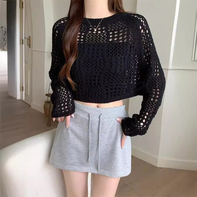 Women's Style Summer Versatile Sun Protection Thin Knitted Women's Sweater