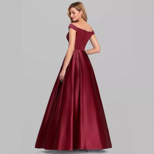 Women's Solid Color Long Retro Dress Dresses