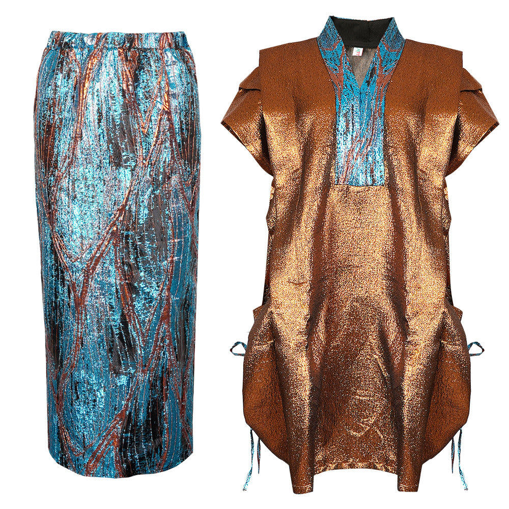 Women's Wear Fashion Robe Mid-length Dress Set Suits