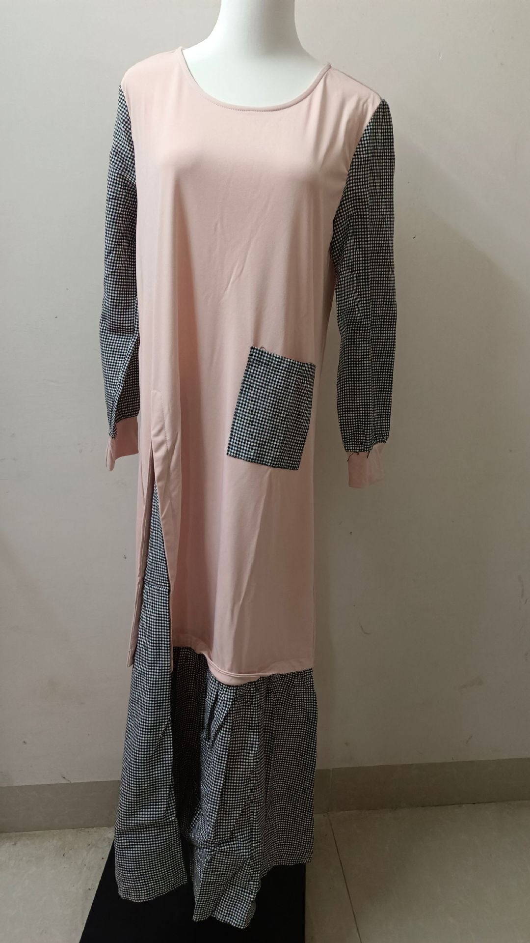 Women's Polyester Pullover Long Sleeve Round Neck Dresses