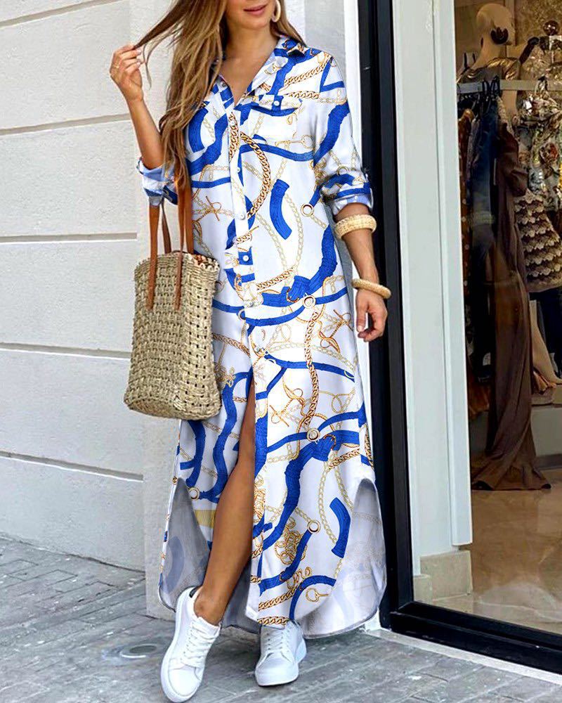 Autumn Fashion Long Sleeve Shirt Dress Dresses