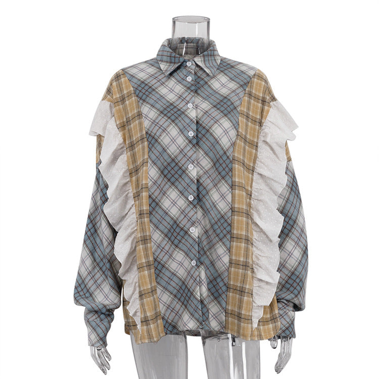 Women's Single-breasted Loose Casual Fashion Outer Wear Blouses