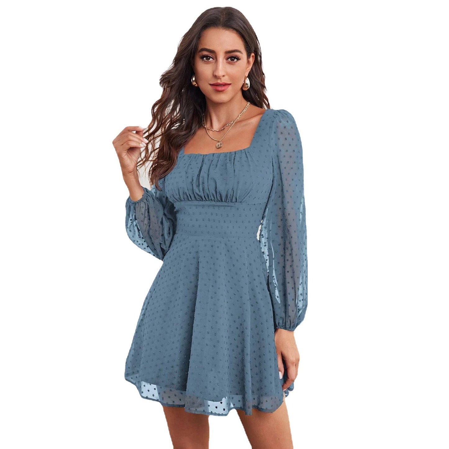 Women's Long-sleeved High Waist Temperament Commuter Dress Dresses