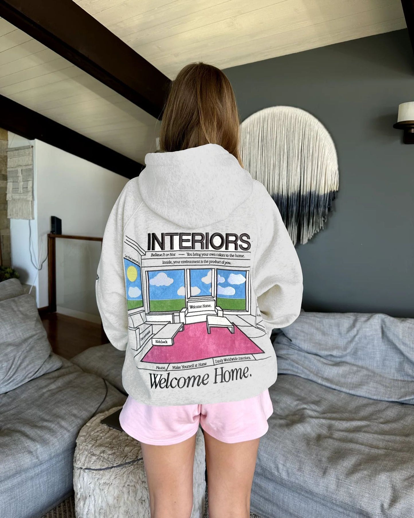 Women's Warm Embroidered Letter Trendy Hooded Sweaters