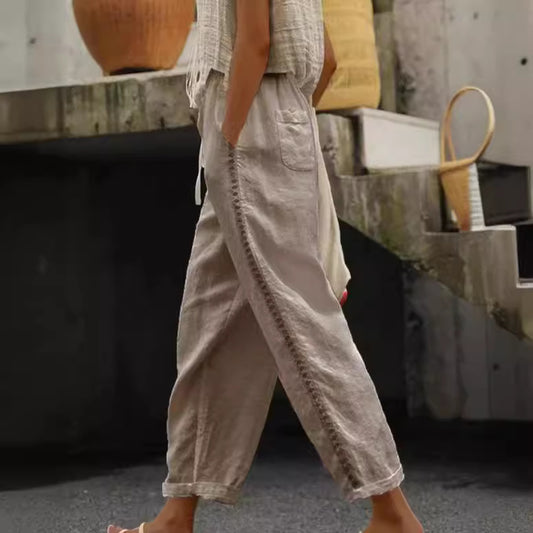 Women's Casual Lace Hollow Out Stitching For Pants