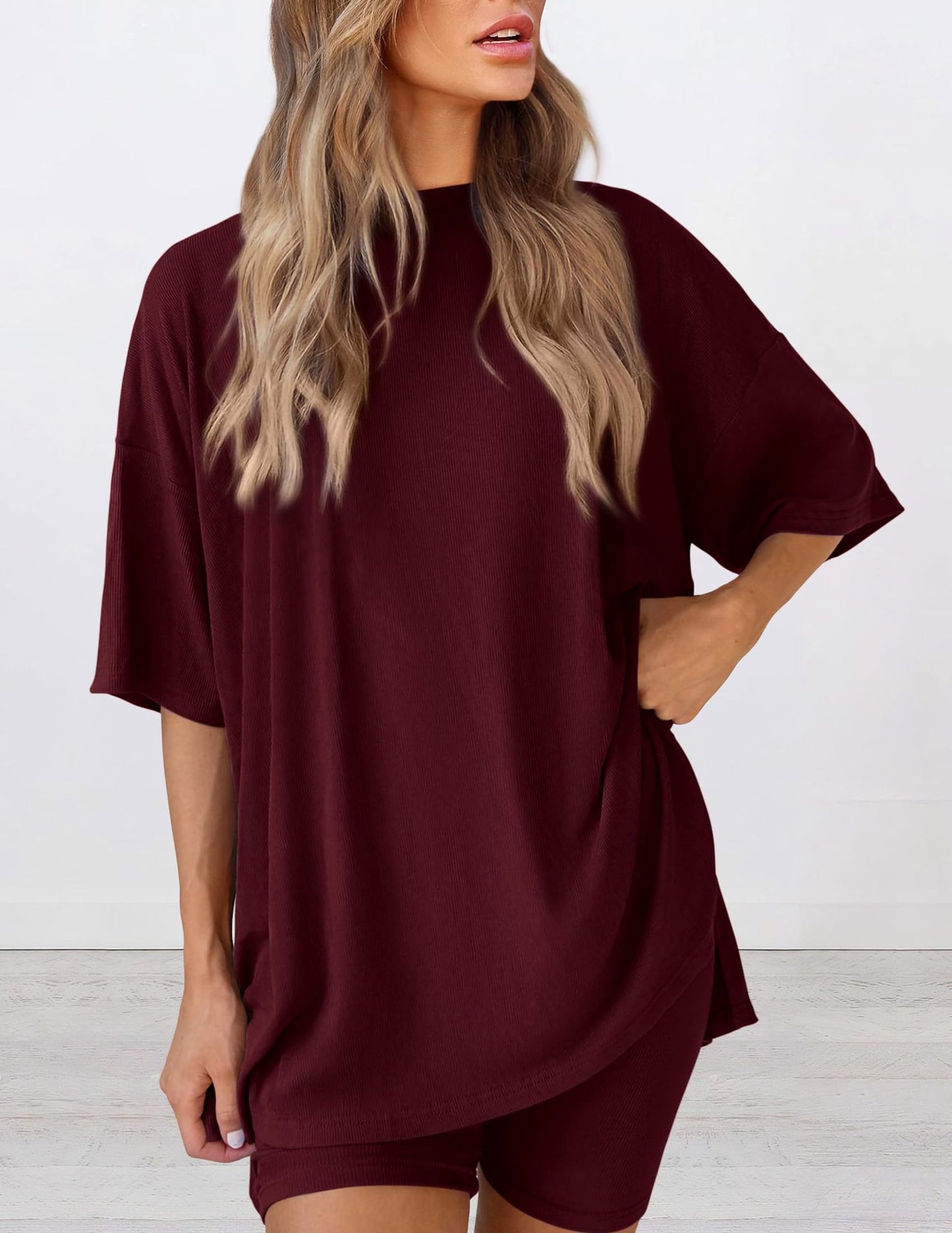 Women's Solid Color Pajamas Loose Slimming Home Fashion Casual Suit