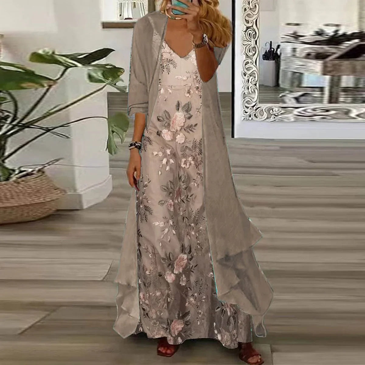 Women's Commute Style Dignified Goddess Idle Digital Dresses