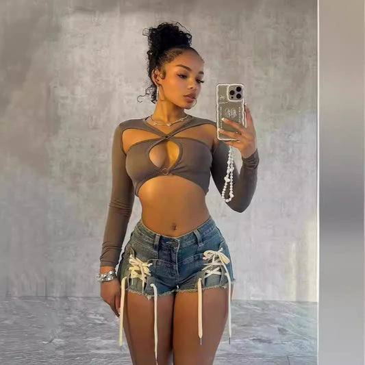 Women's Graceful Fashion Cool Stretch Denim Shorts