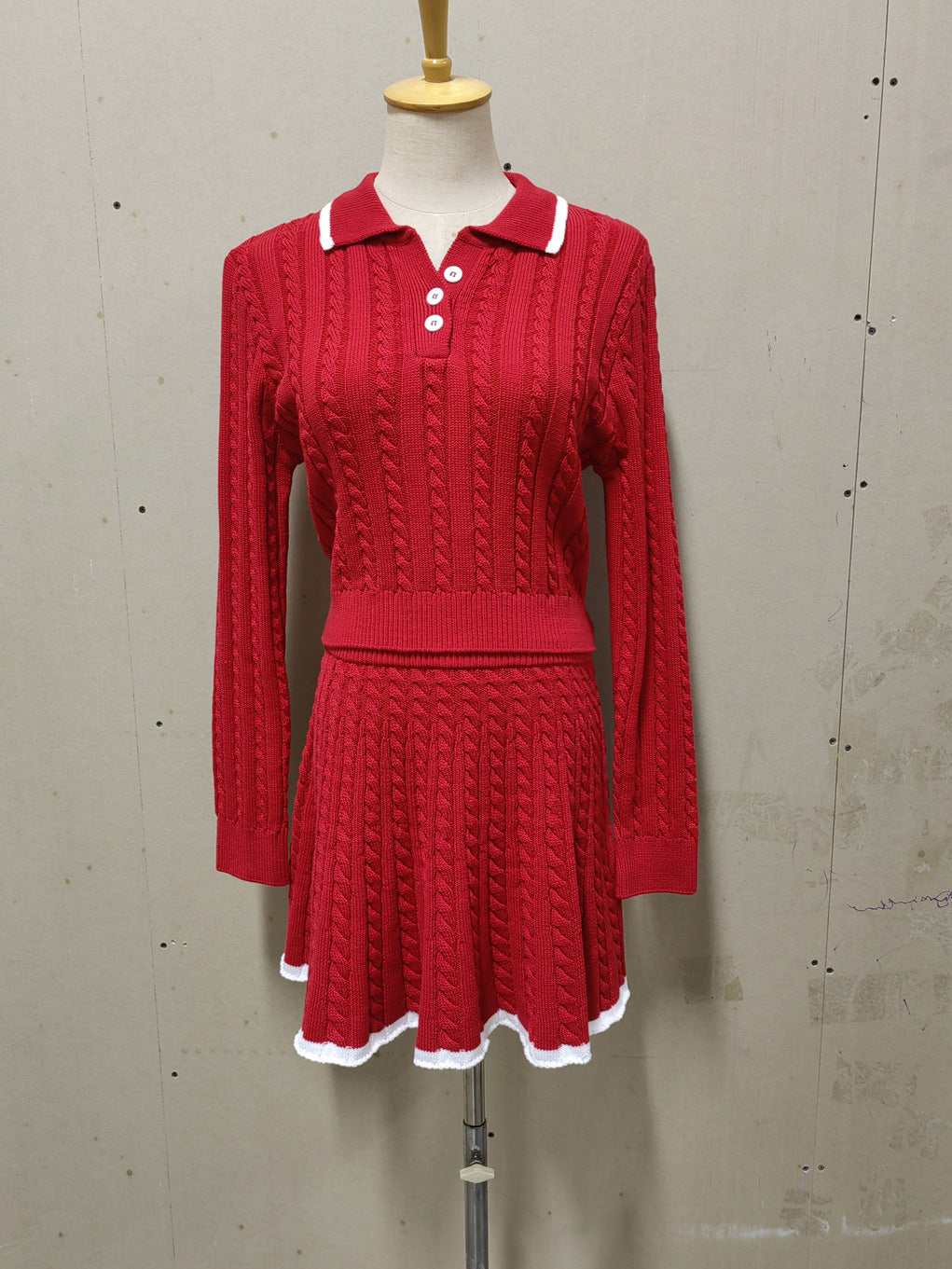 Women's Woolen Long-sleeved Button Lapel Umbrella Suits