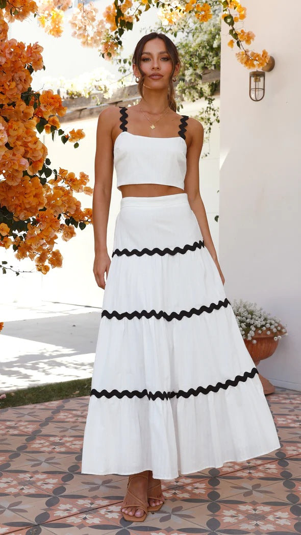 Summer Simple Sexy Corrugated Tube Oversized Suits