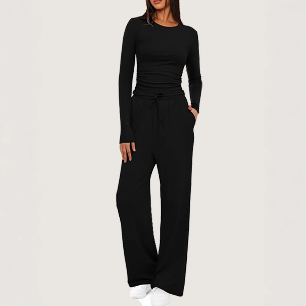 Fashion Women's Asymmetric Design Long-sleeved Sportswear Fashion Casual Suit
