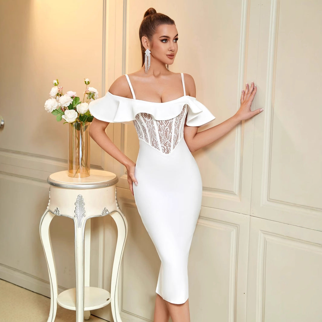 Women's Solid Color Slim High Waist Fashion Dress