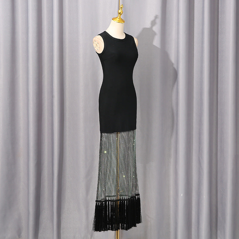 Women's Phantom Round Neck Sleeveless Long Dress Dresses