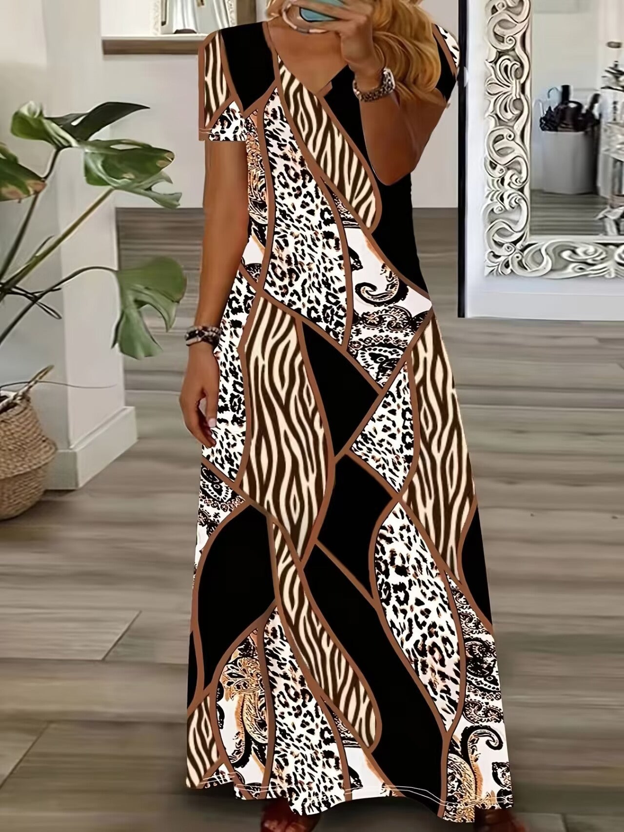 Innovative Comfortable Women's Printed National Fashion Dress