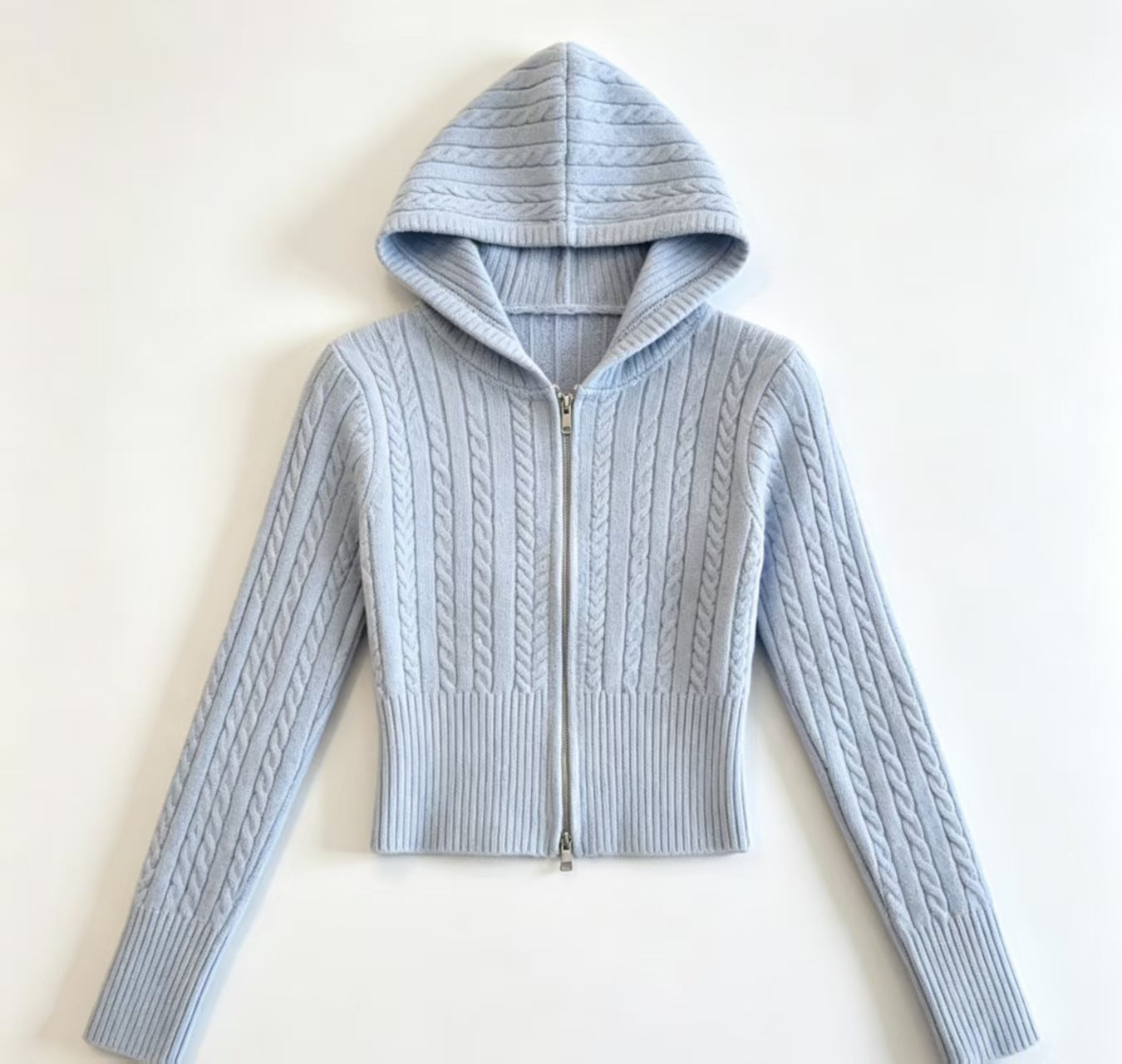 Women's Hooded Solid Color Slim Fit Soft Sweaters