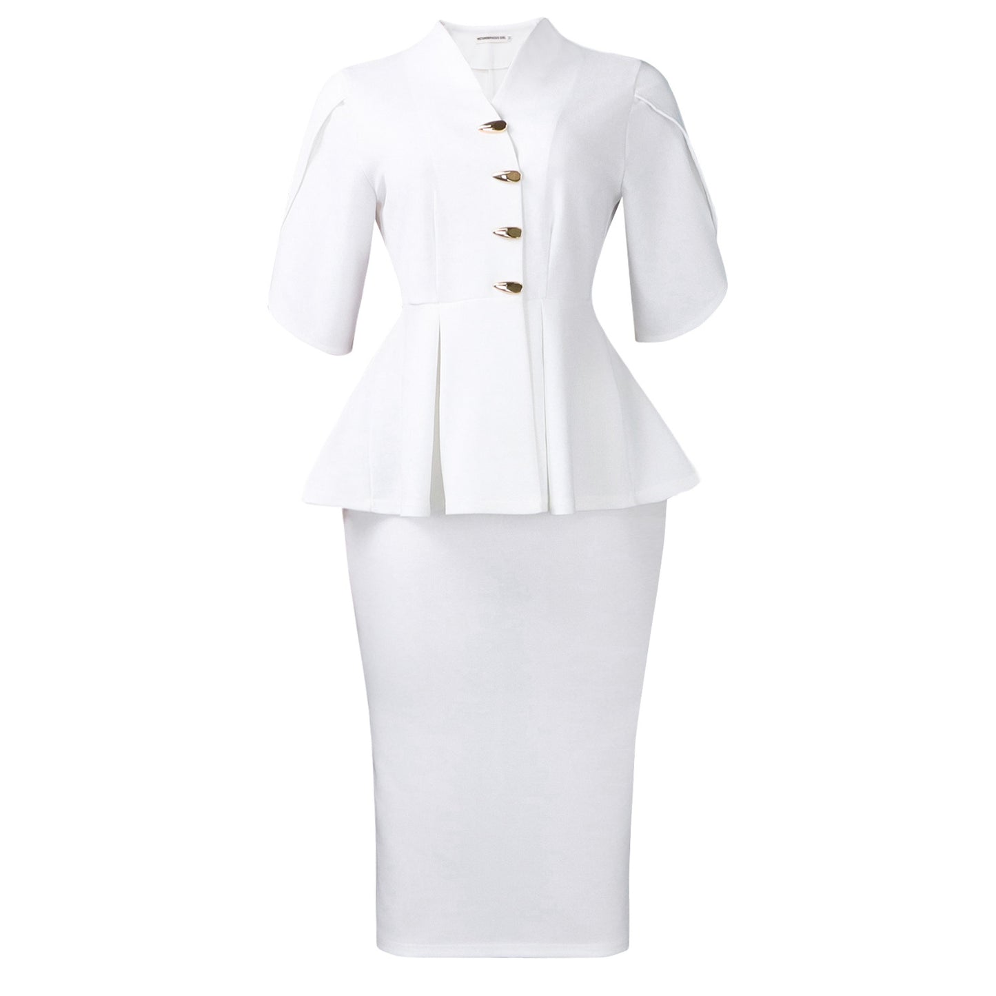 Women's Elegant Ruffles Slim Fit Hip Sleeve Dress