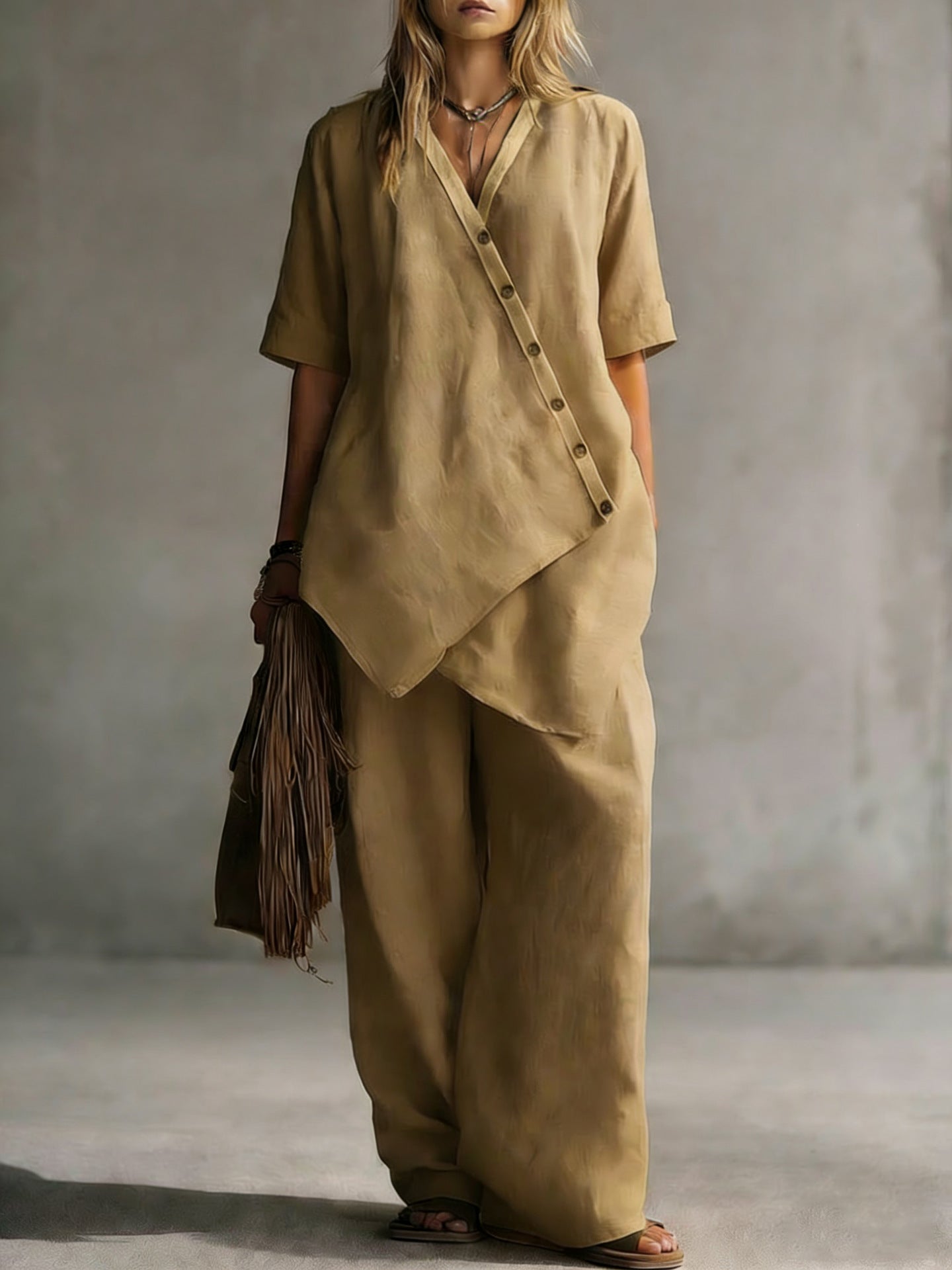 Women's Irregular Shirt Loose Sleeve For Fashion Casual Suit