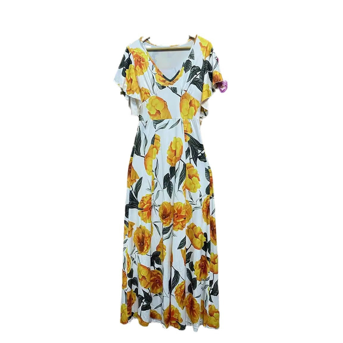 Women's Collar Elegant Casual Printed Long Large Dress