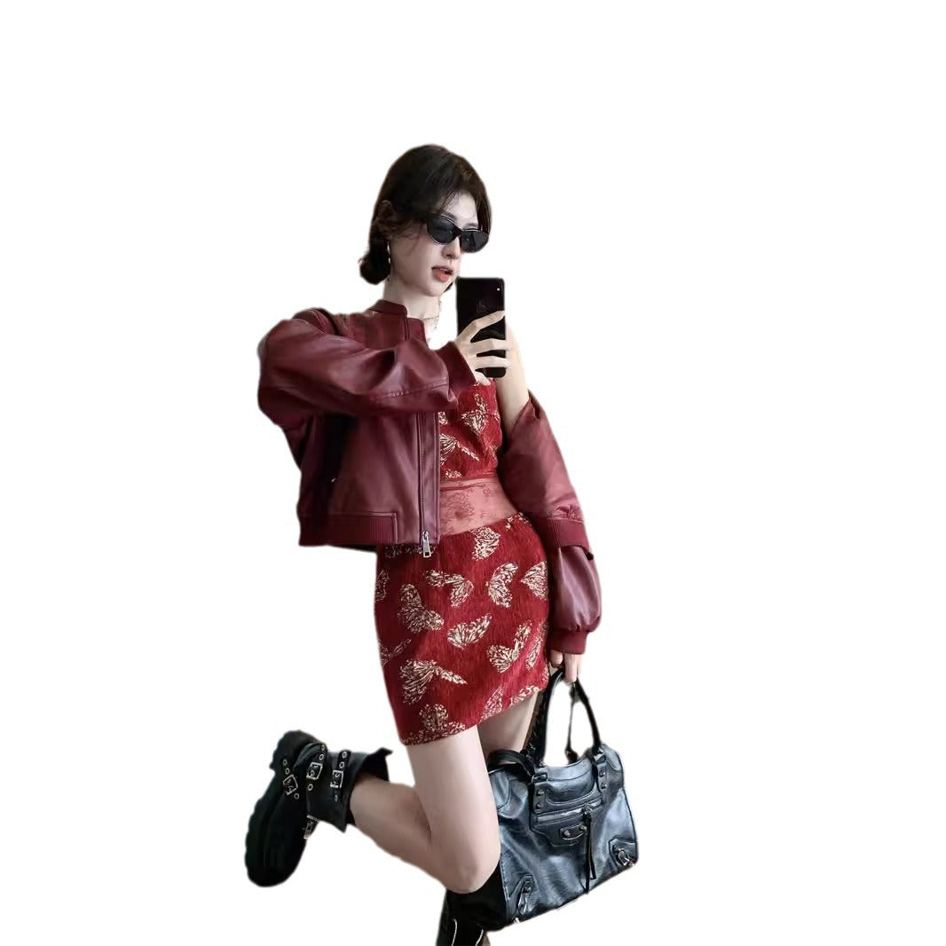 Women's Leather Autumn Western Style Younger Fashion American Coats