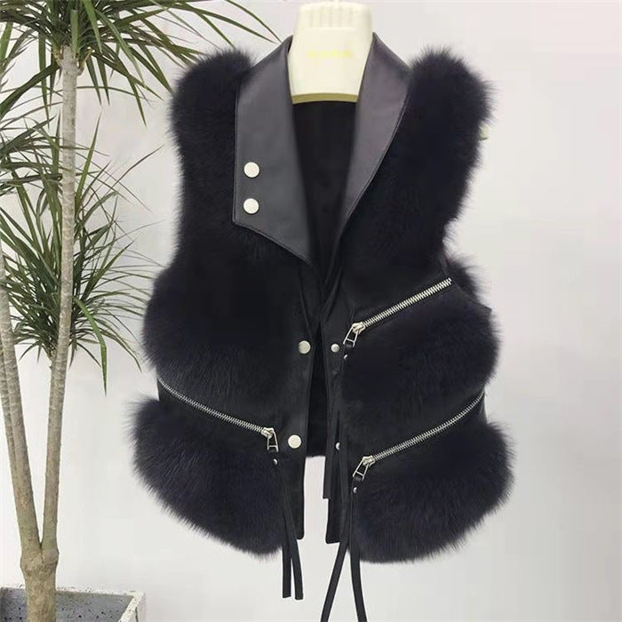 Women's Unique Trendy Faux Fox Fur Coats