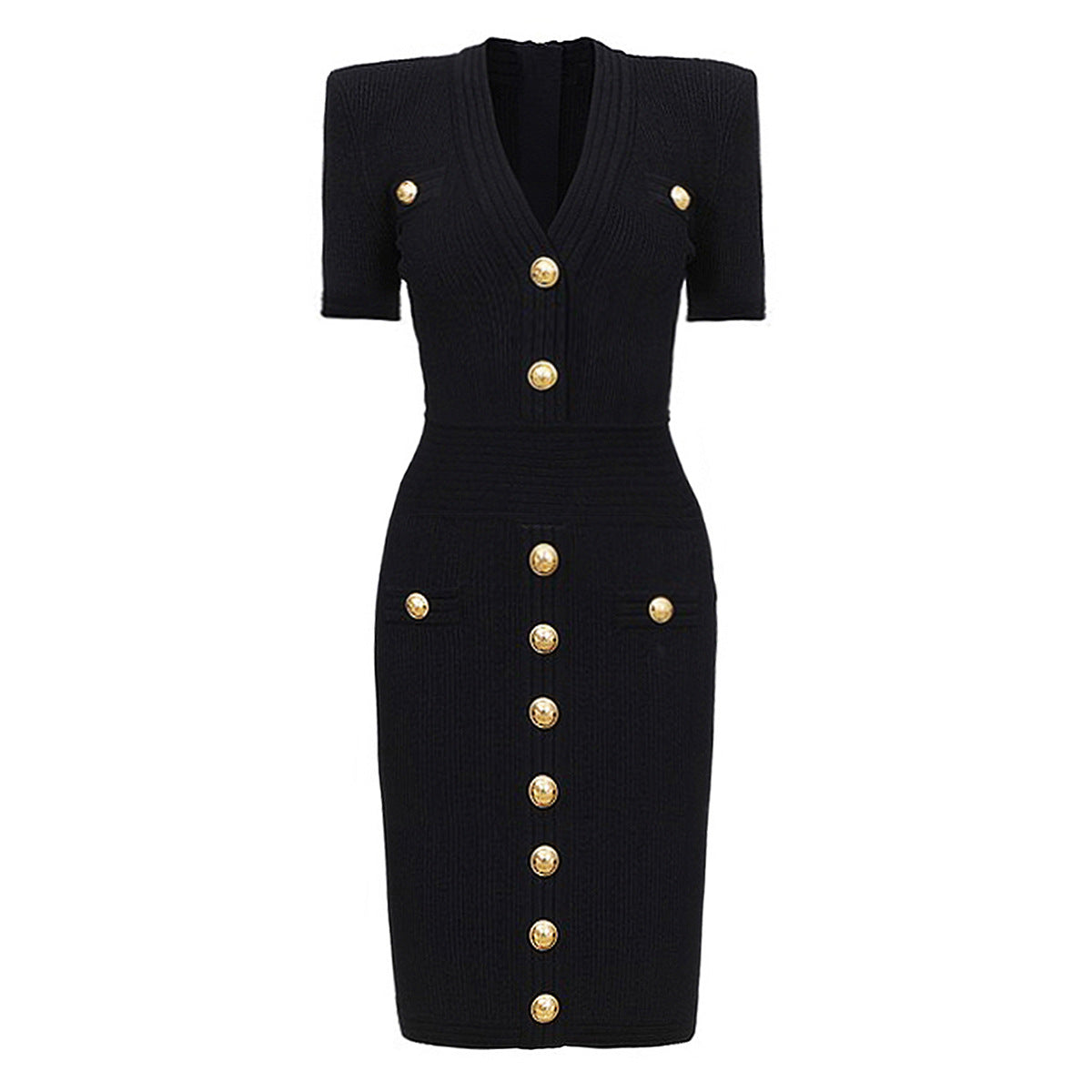 Fashionable Knitted Slim Fit Slimming Sleeve Dresses