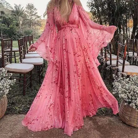 Sexy Batwing Sleeve Pleated Mop Dress Dresses