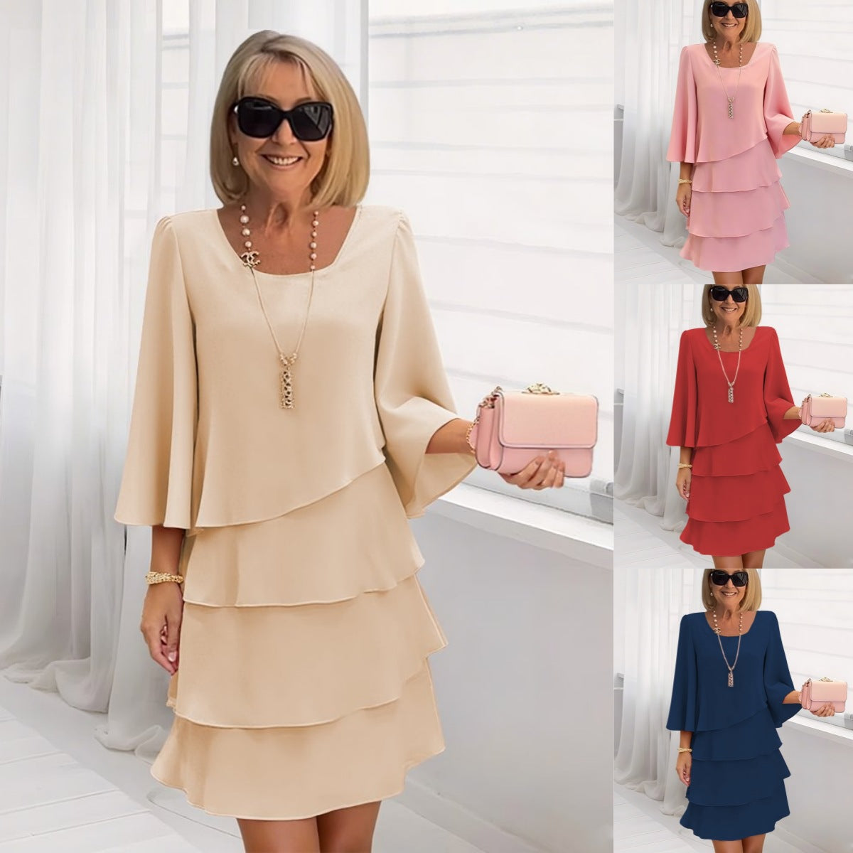 Women's Fashion Cake Loose Temperament Slimming Round Clothing