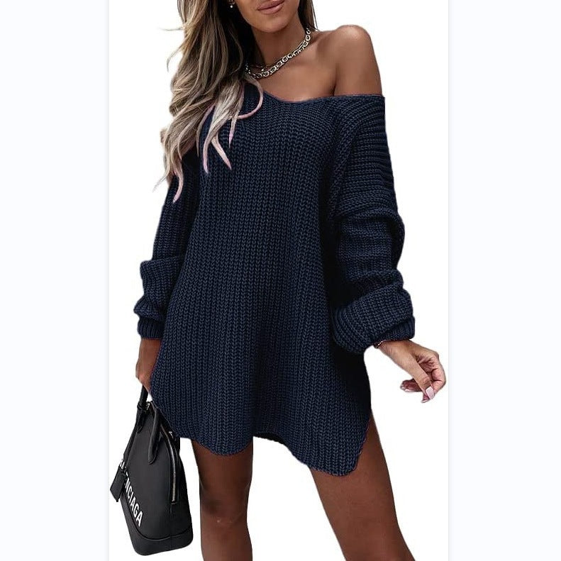 Fashion Women's Solid Color Loose Pullover Sweaters