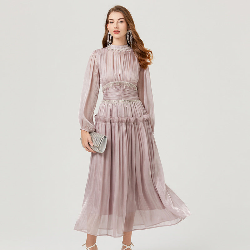 Design Fimbrilla Diamond Decorations Luminous Pleated Dresses