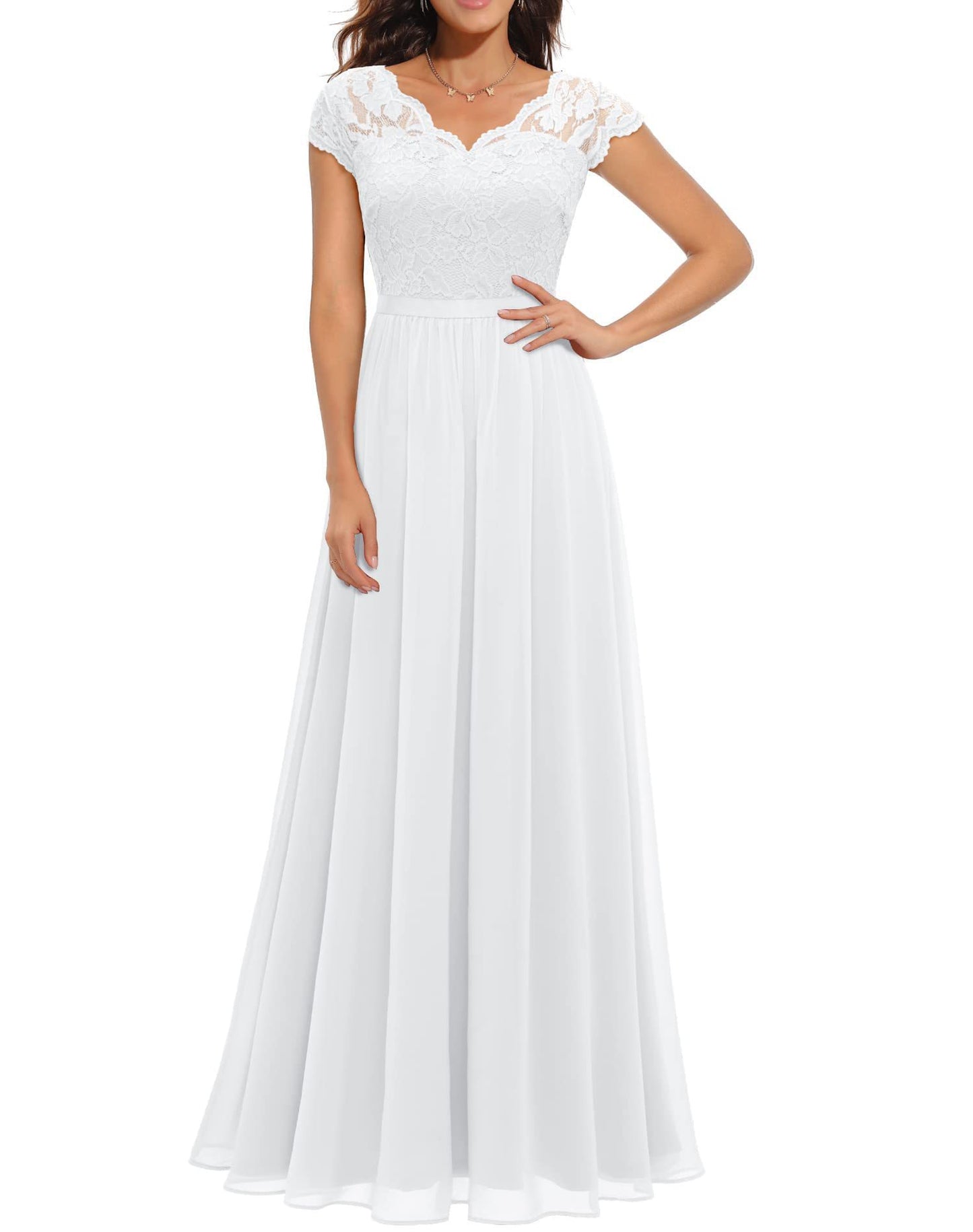 Classic Dress Lace Long Patchwork Noble Dresses