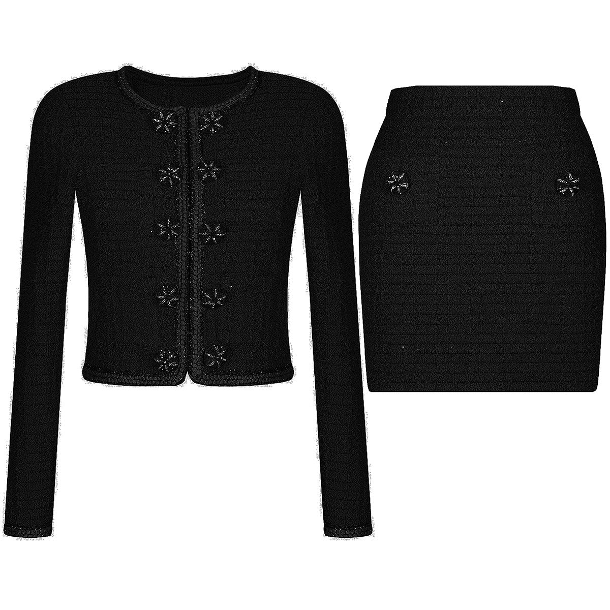 Quality Knitted Classic Style Half-length Outfit Suits