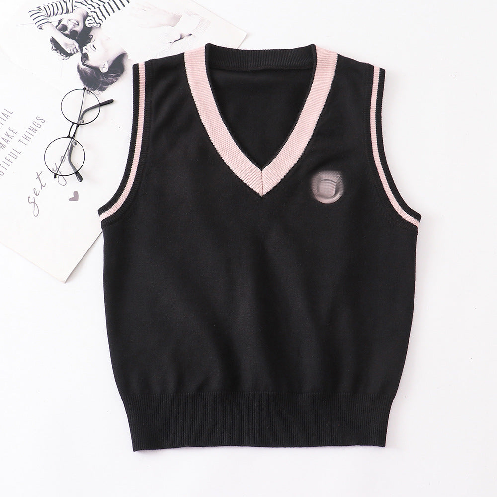 Women's Knitted Short-sleeved Summer Suspender Dress Outer Women's Sweater