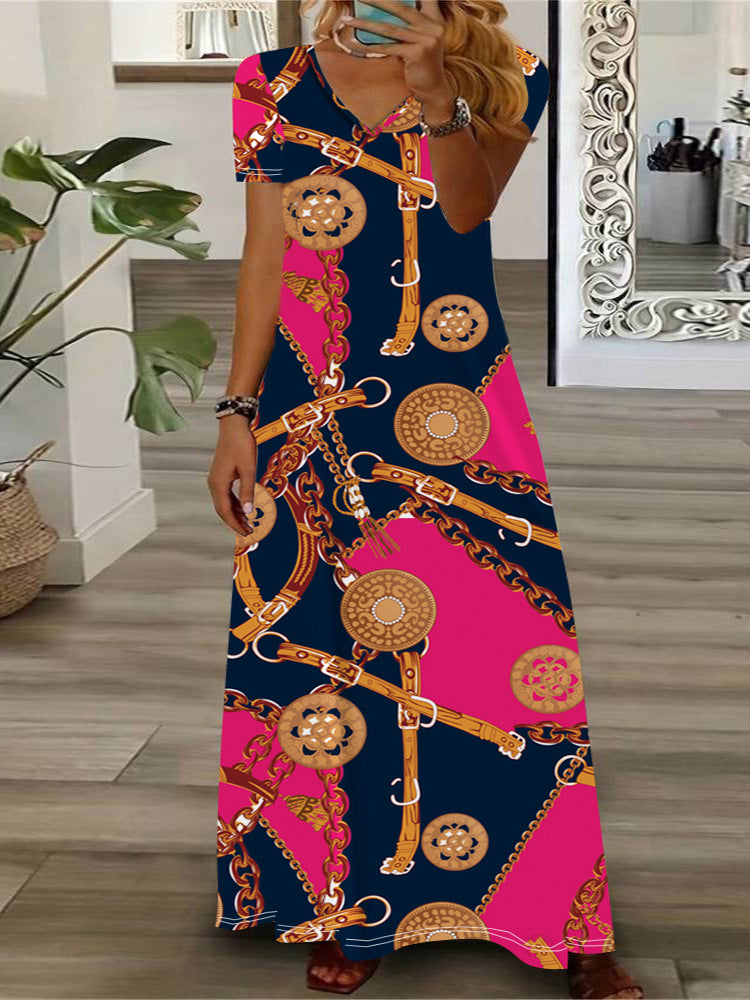 Innovative Comfortable Women's Printed National Fashion Dress